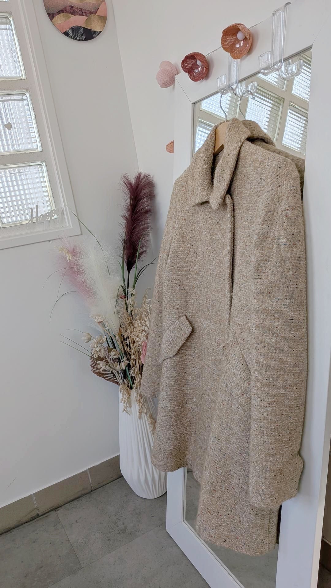 Manteau chaud beige nuancé  - ZARA - 36