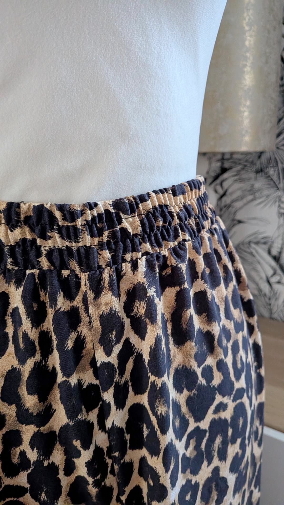 Pantalon léopard fluide - ZARA - 42