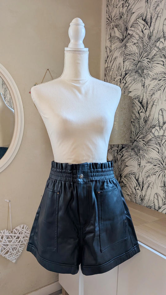 Short en cuir - ZARA - 42