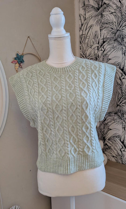 Pull vert clair sans manches - PIMKIE - TU