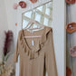T shirt beige côtelé - Stradivarius - 36