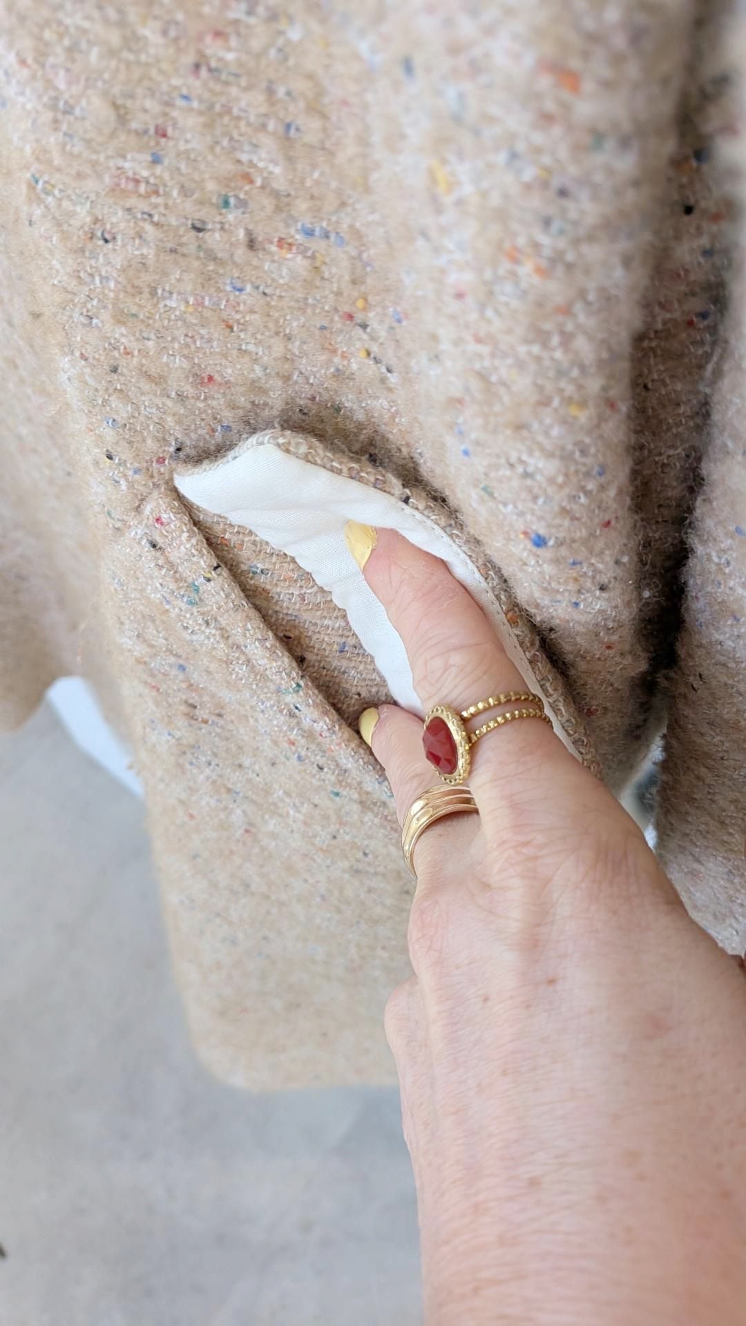 Manteau chaud beige nuancé  - ZARA - 36