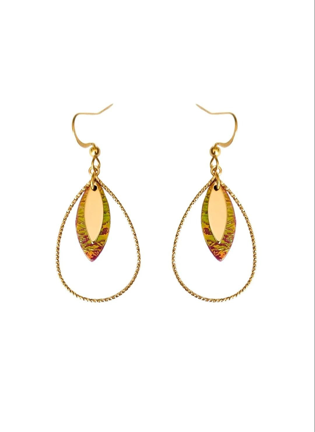 Bijoux Boucles d’oreilles Création Jeanne&Jo Caméléon