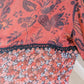 Robe courte rouge à motifs - ZARA - 40