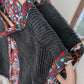 Gilet sans manches noir et fleuri - Boutique indépendante   - TU