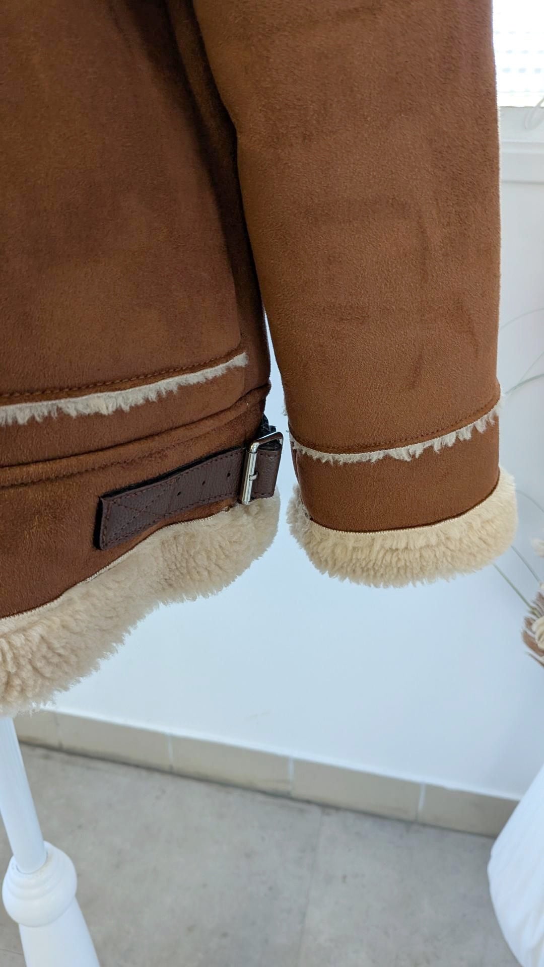 Veste chaude marron et beige - Kiabi - 46