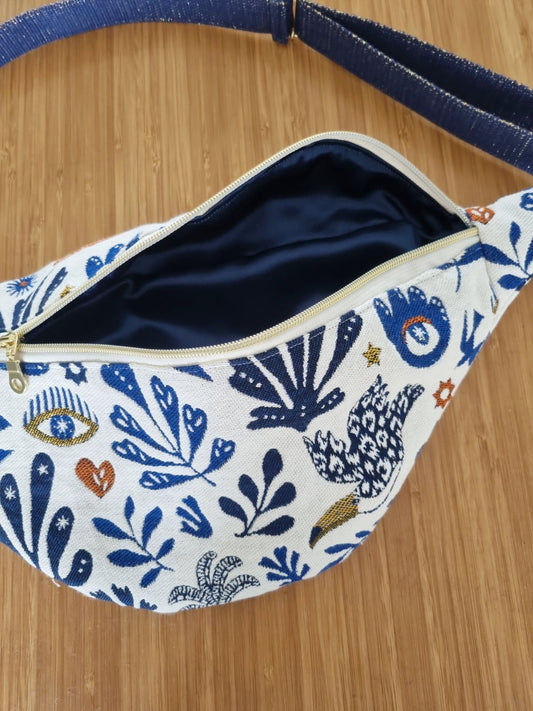 Création Sac banane Oiseau bleu  - By Armelle - TU