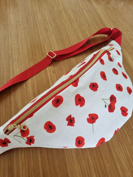 Création Sac banane coquelicot- By Armelle - TU