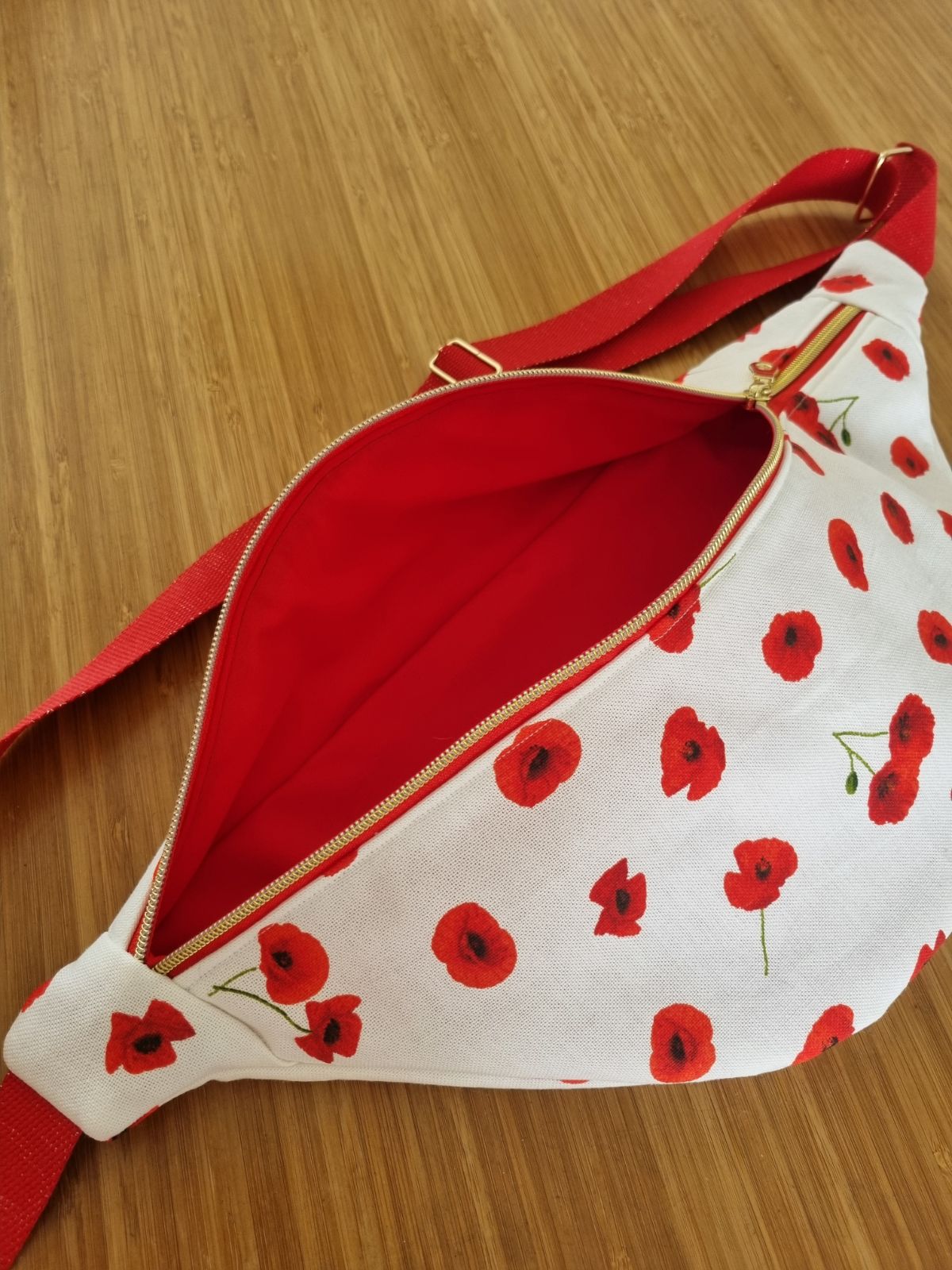 Création Sac banane coquelicot- By Armelle - TU