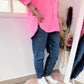 Chemise loose rose fluo - Zara - 42