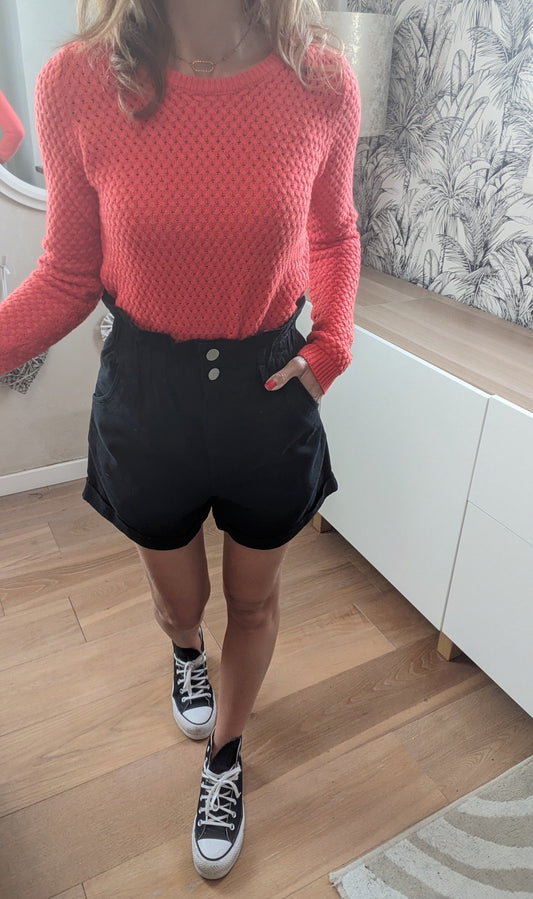 Short noir smoké - H&M - 34