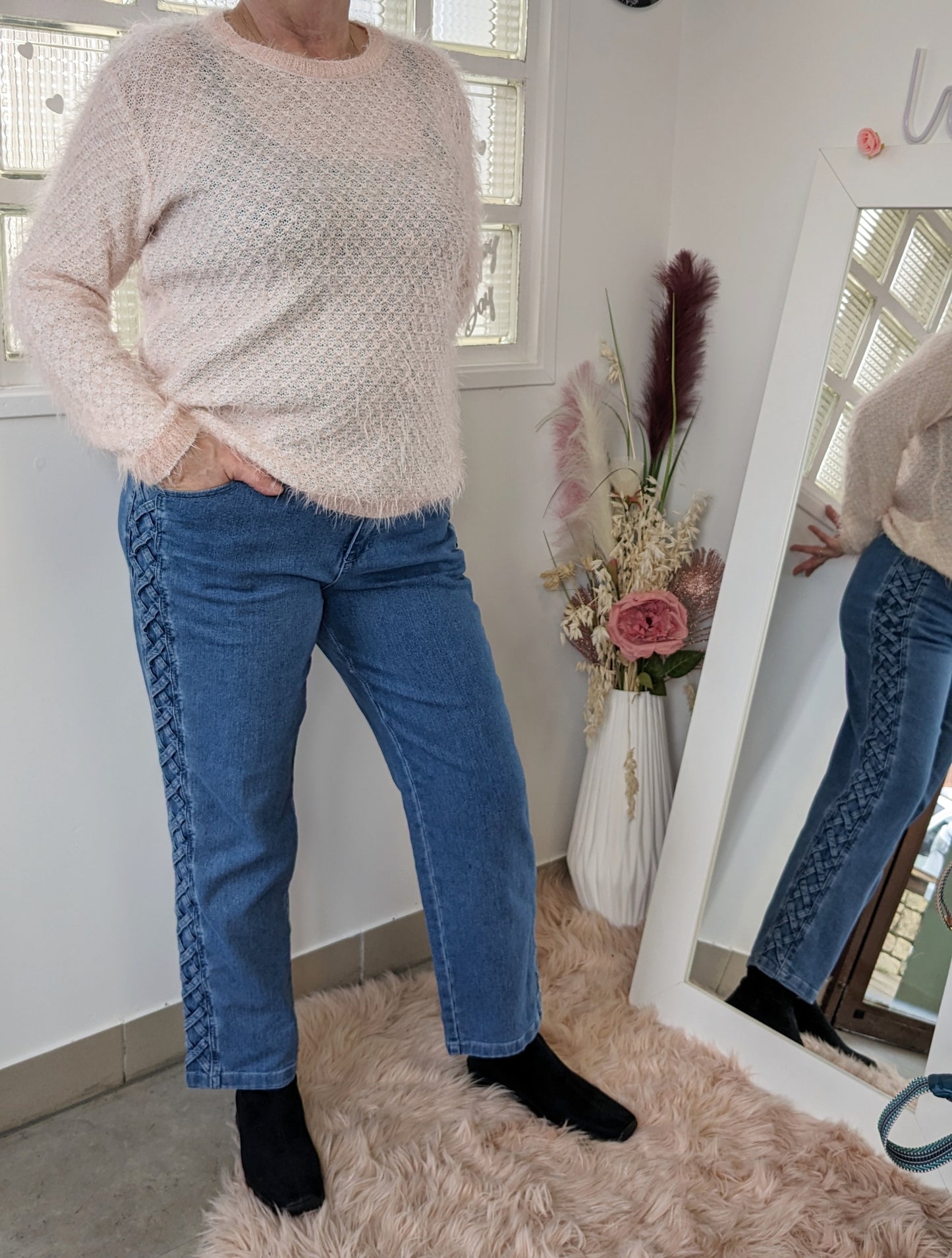 Jeans confort croisillons - Gabrielle shaave - 42/44