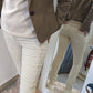 Jeans slim beige crème - Promod - 38