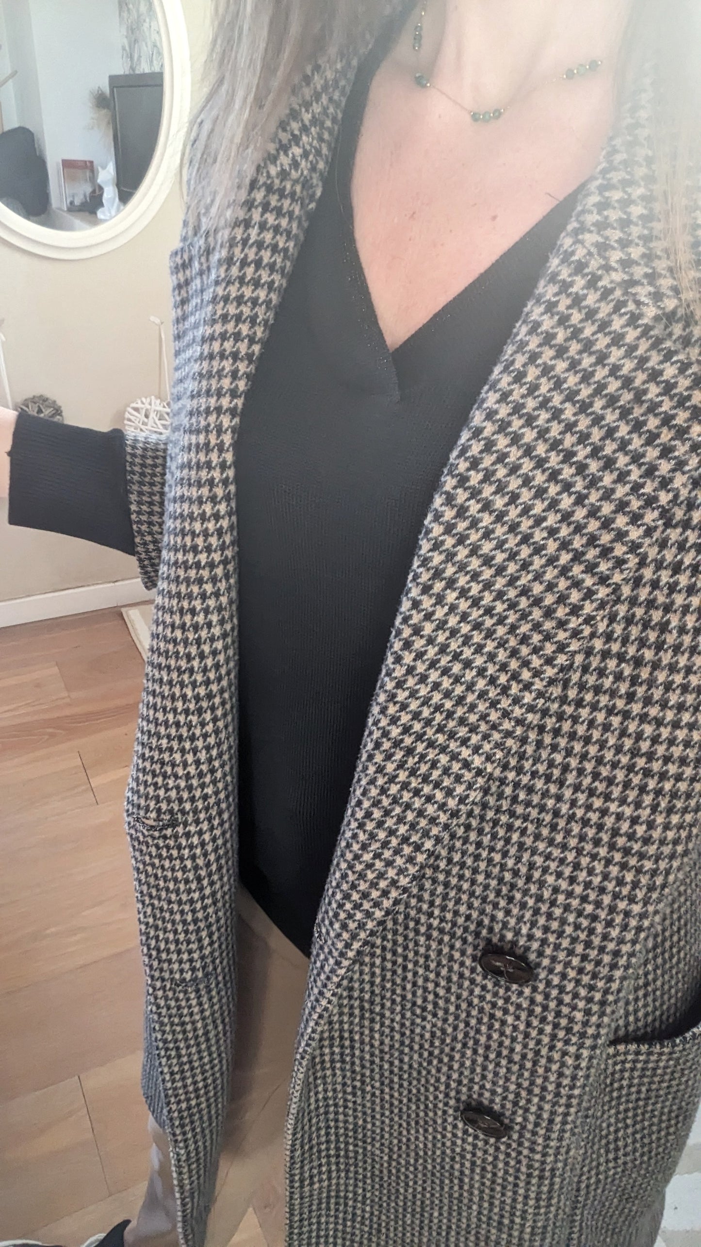 Manteau tendance carreaux - Zara - 36