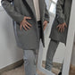 Manteau long gris - Stradivarius - 38