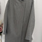 Manteau long gris - Stradivarius - 38