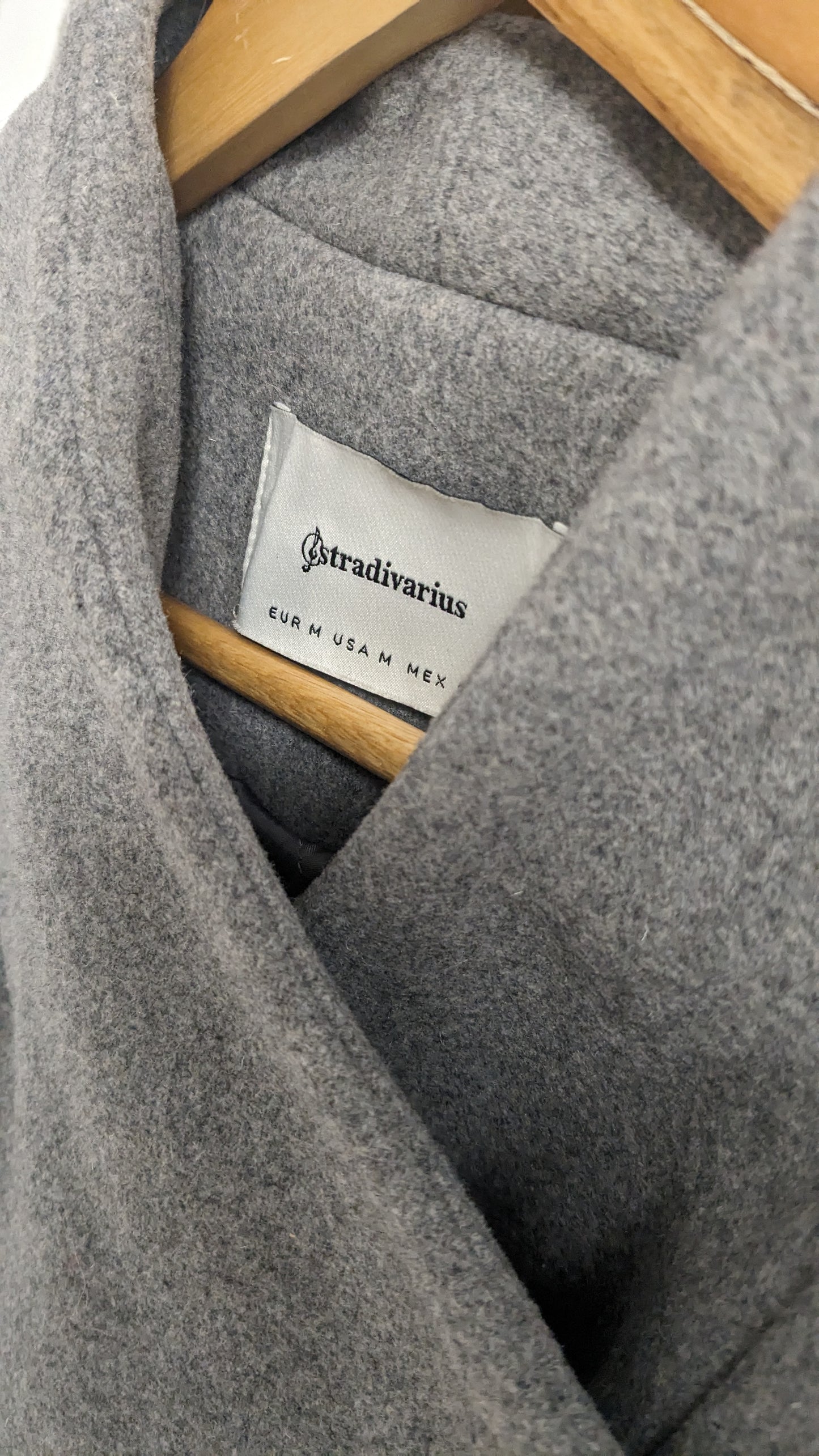 Manteau long gris - Stradivarius - 38