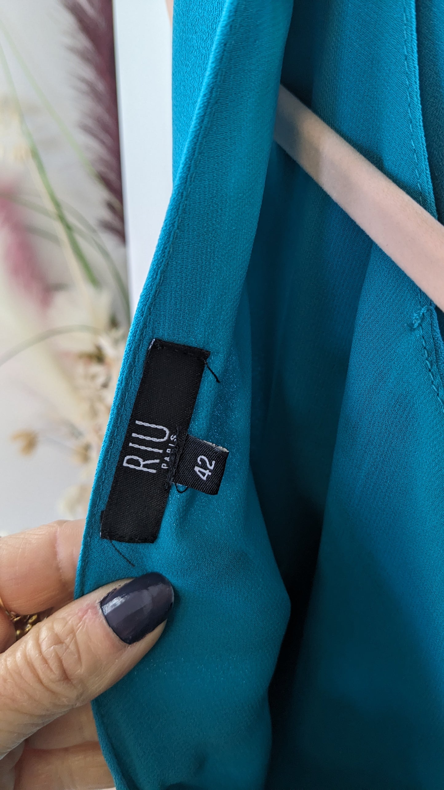 Robe drapée turquoise - Riu - 42