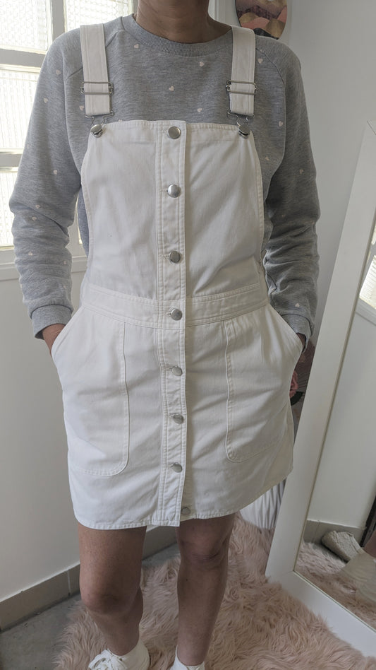 Robe salopette jeans blanc - Mango - 38