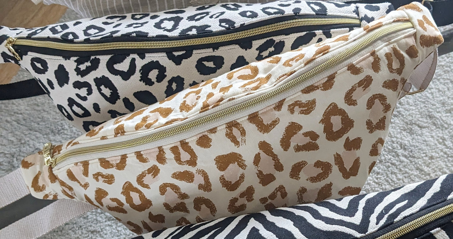 Création Sac banane animalier beige rosé - By Armelle - TU