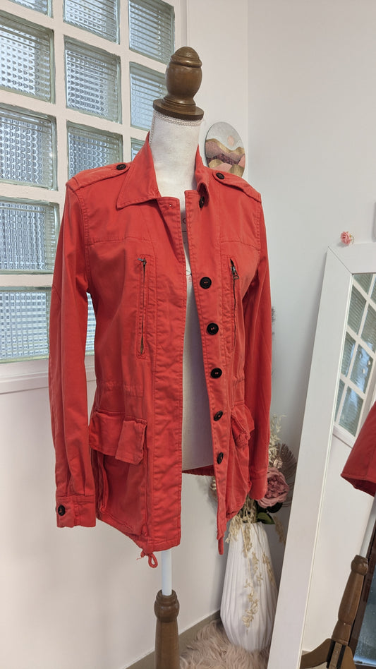 Veste trench corail - Zara - 36