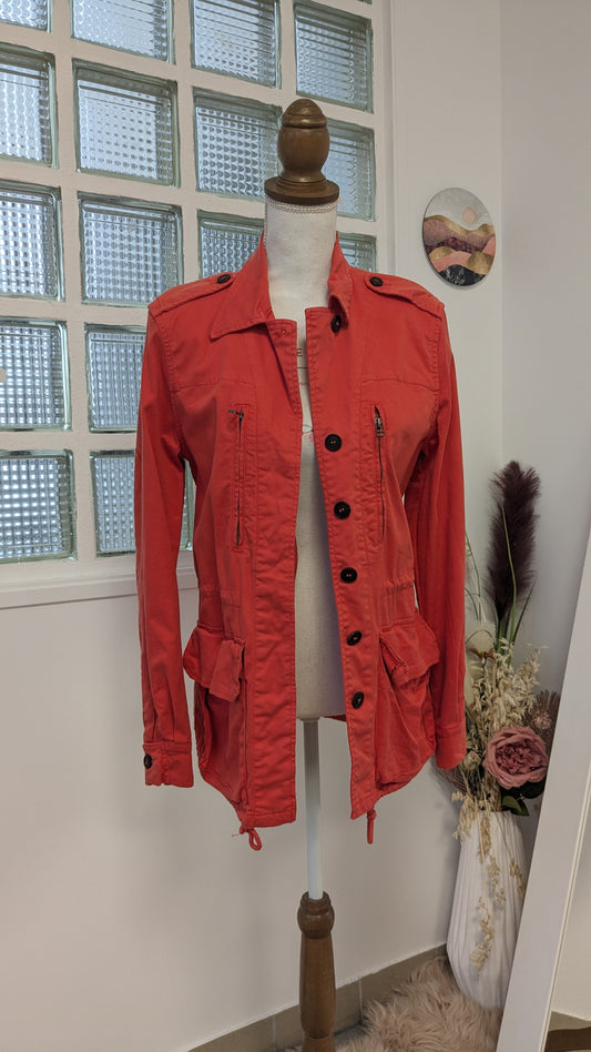 Veste trench corail - Zara - 36