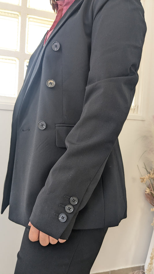 Neuf Veste croisée costume noir - C&A - 36/38