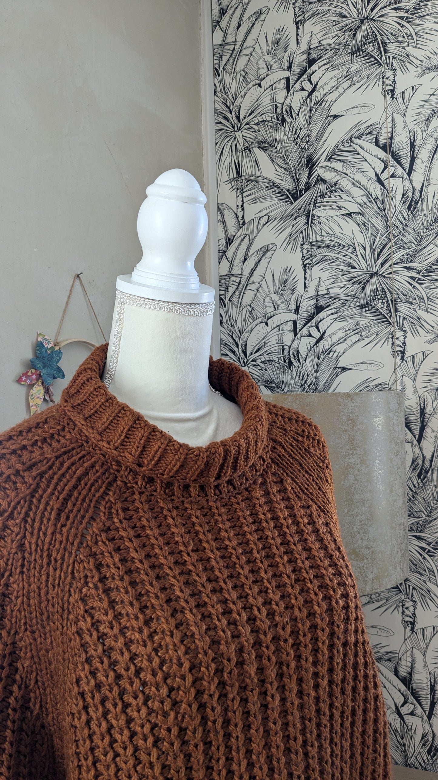 Pull marron col montant - H&M - 42