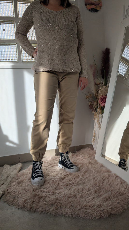 Pantalon cargo beige - H&M - 40