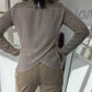 Pull beige sequins voile - La Halle - 40