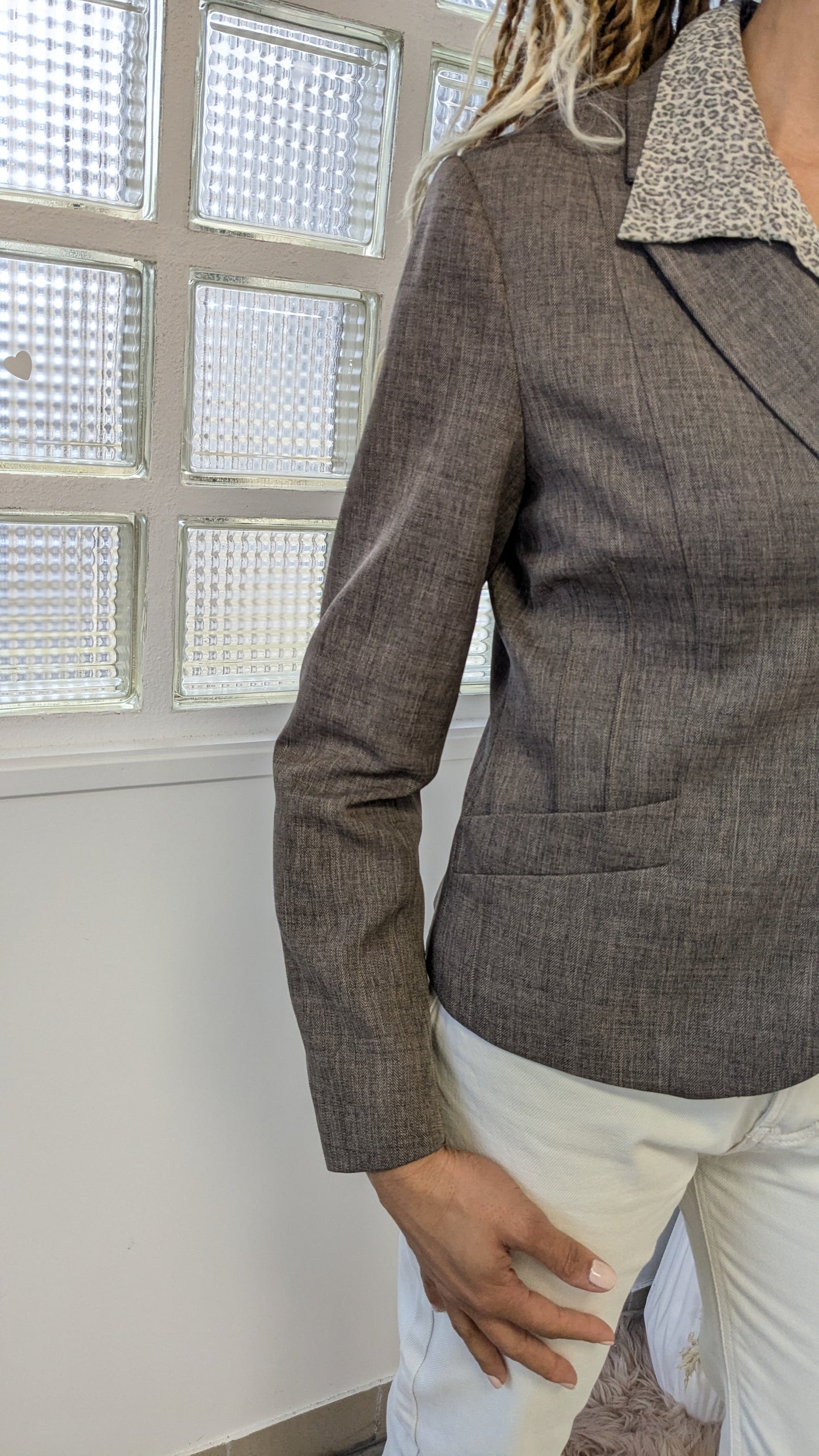 Veste blazer Mokka chiné - Senes - 42