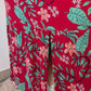 Robe longue rouge tropical - 46