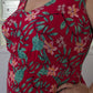 Robe longue rouge tropical - 46