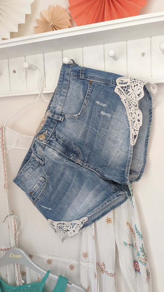 Short jeans dentelle - Zara - 34