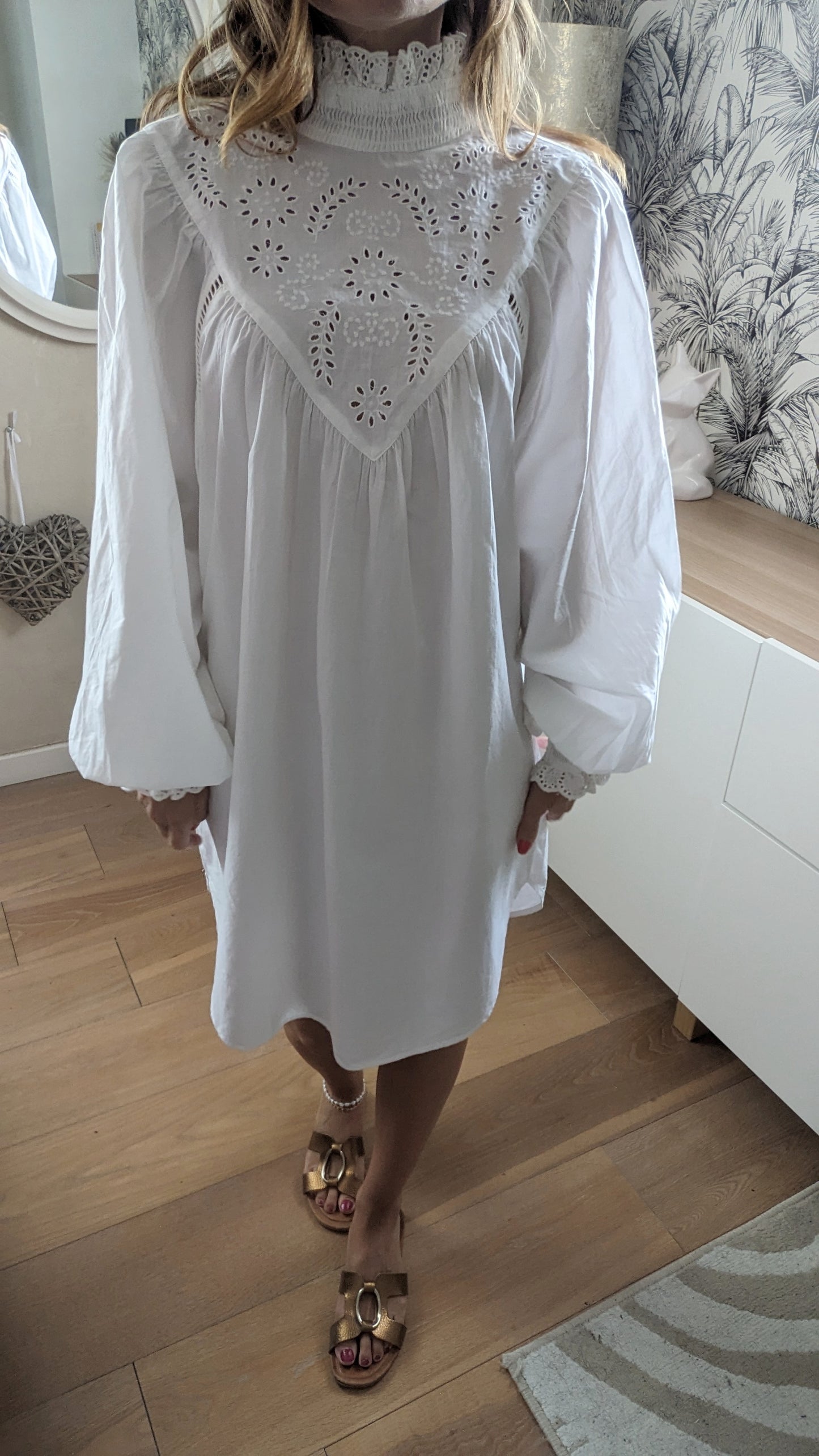 Neuve robe dentelle blanche - H&M - 34/36