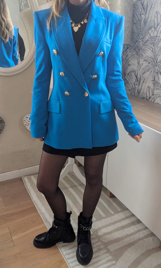 Blazer Bleu structuré  - Zara - 34