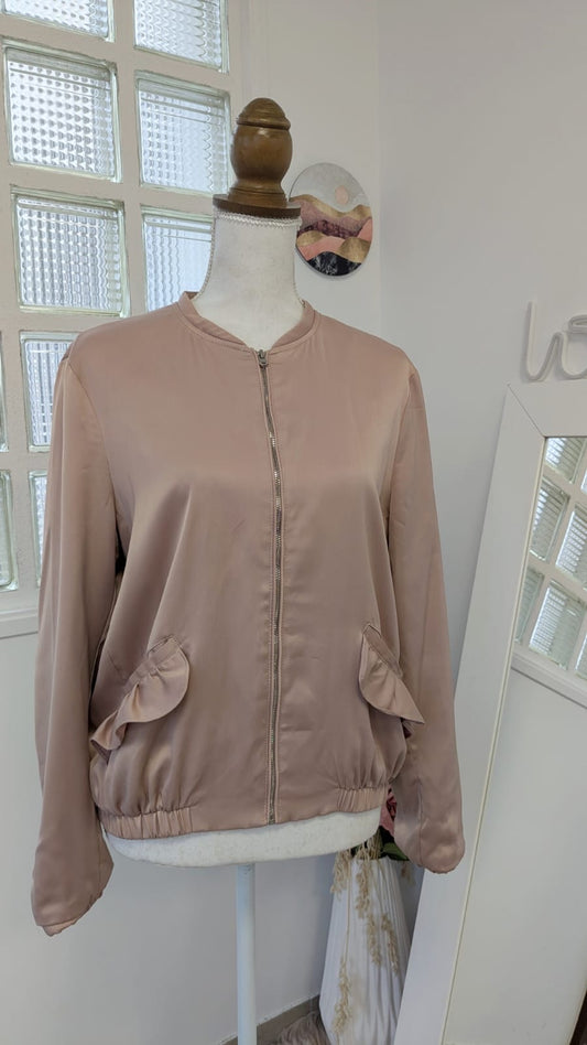 Blouson bomber vieux rose - Zara - 40