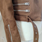Perfecto suédine chocolat - Zara - 34/36