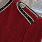 Veste rouge tressée - MANGO - 36