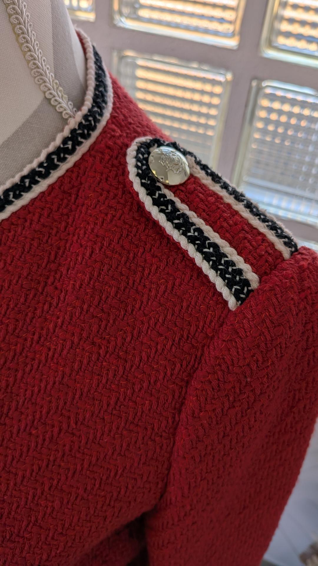 Veste rouge tressée - MANGO - 36