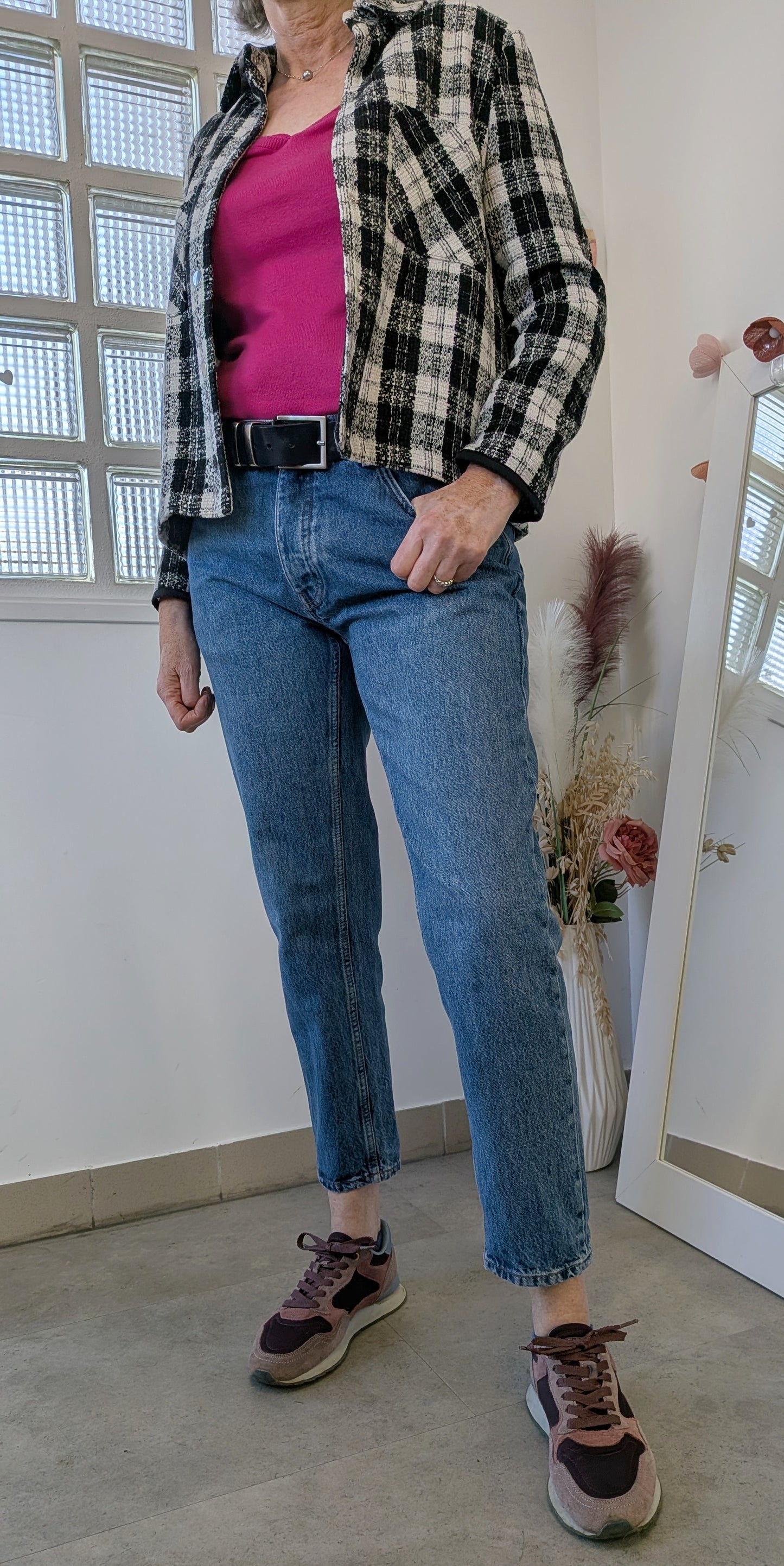 Veste surchemise carreaux - Zara - 38