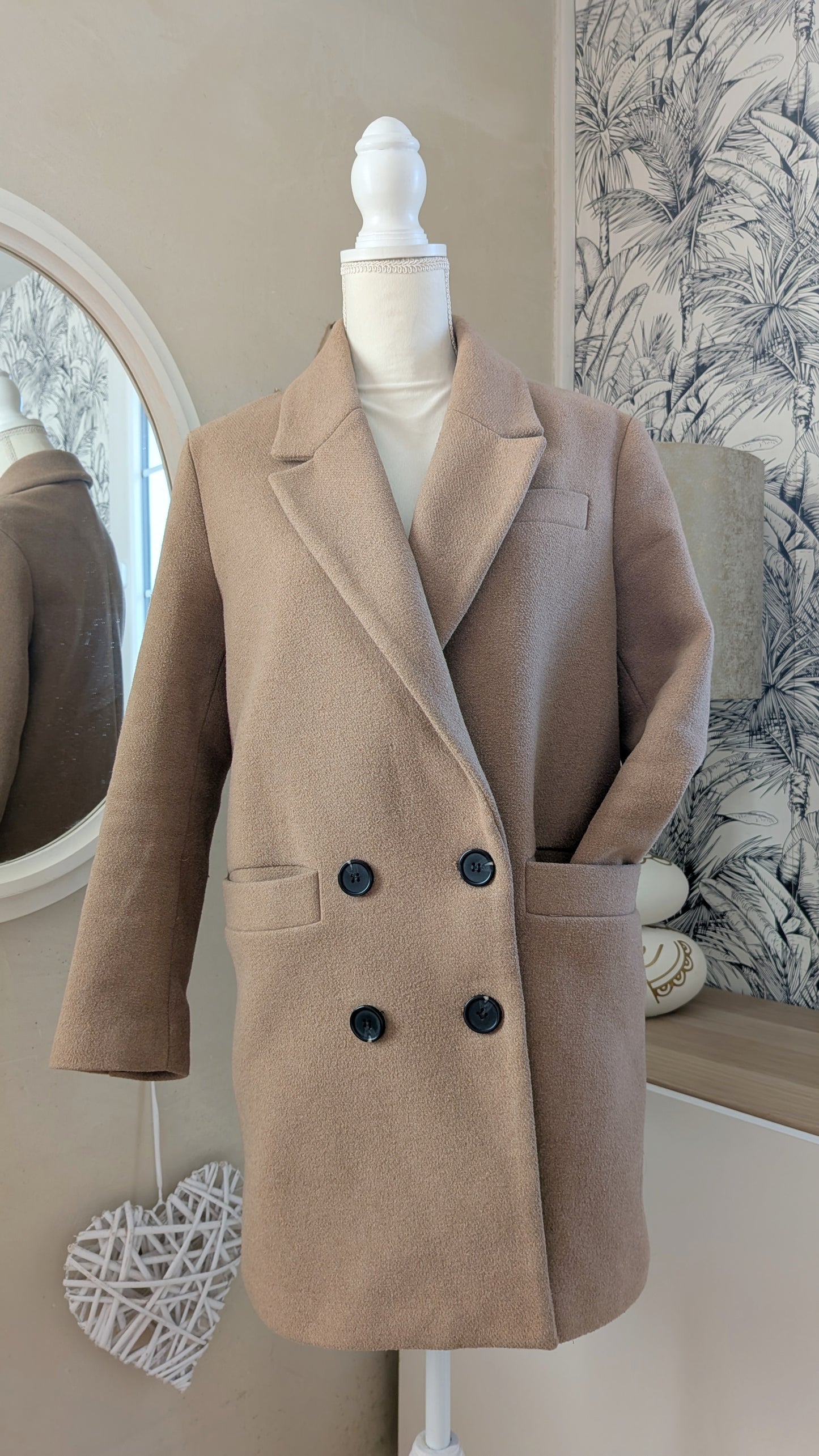 Manteau caban camel - Zara - 34 au 38
