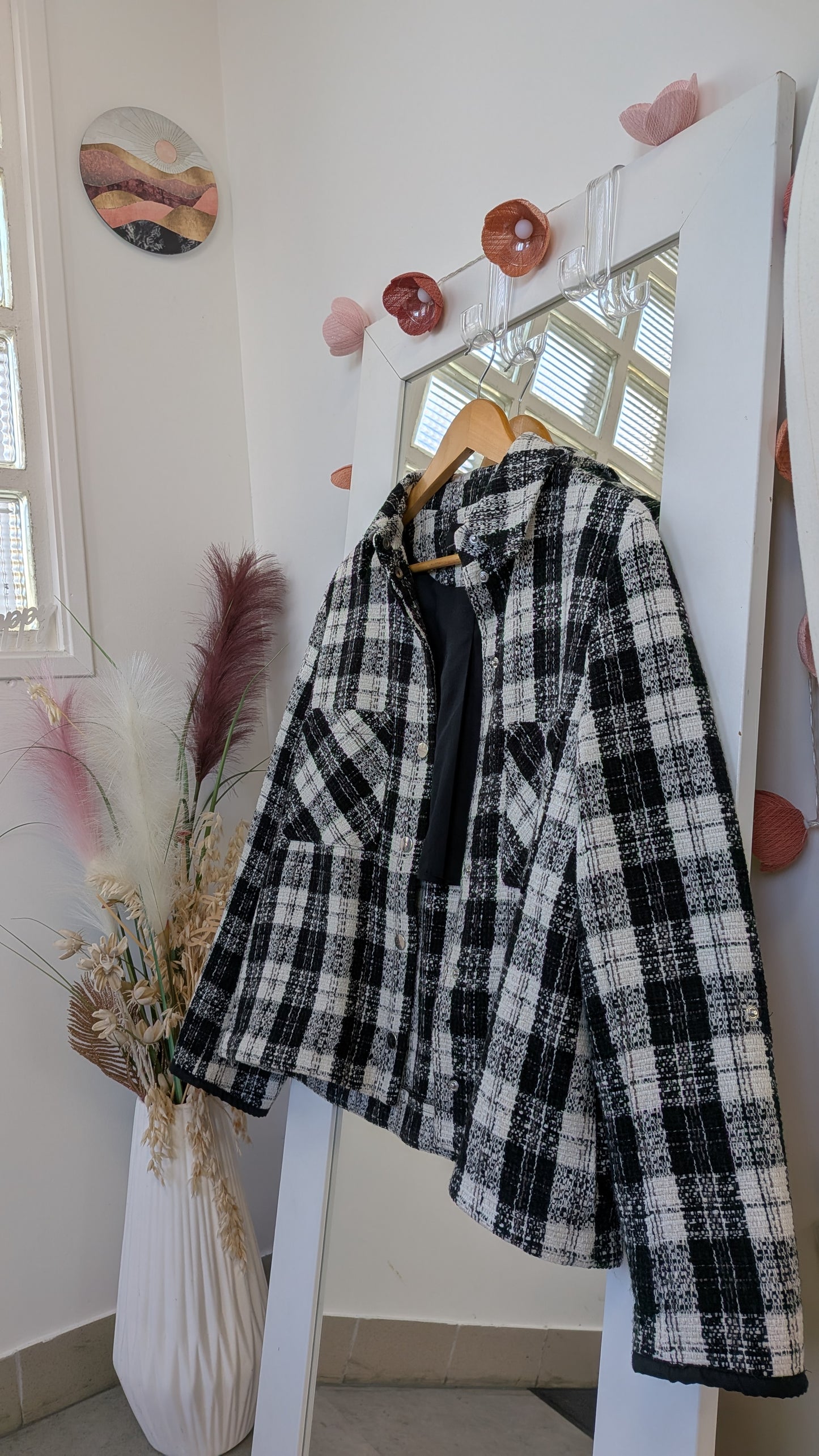 Veste surchemise carreaux - Zara - 38