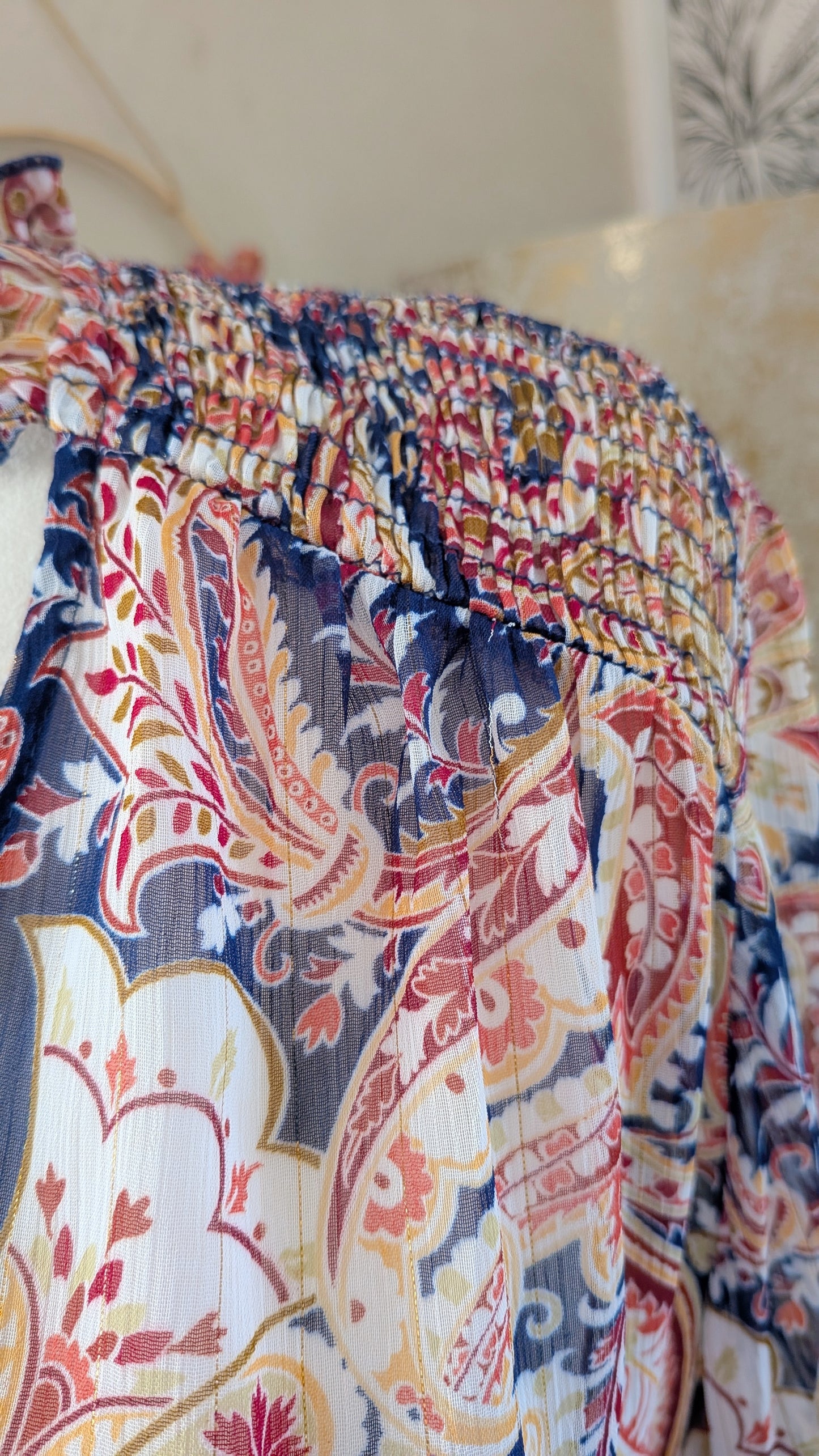 Robe smokée imprimée - Zara - 36