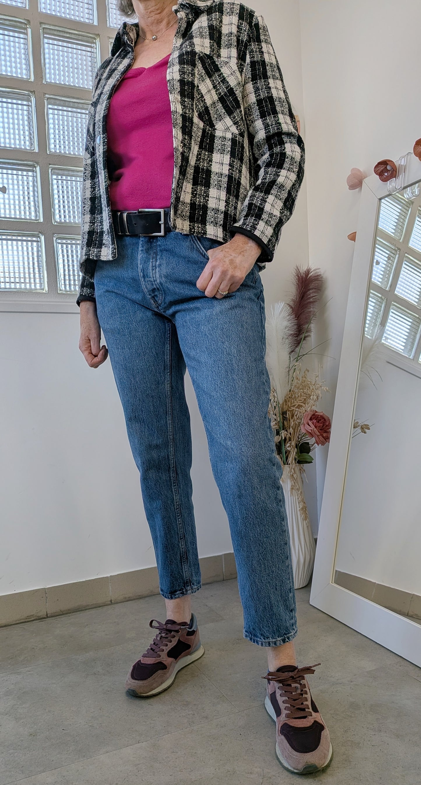 Veste surchemise carreaux - Zara - 38