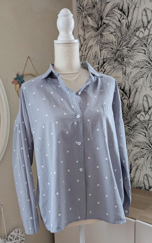 Chemise pois coton- La petite quiberonnaise - TU