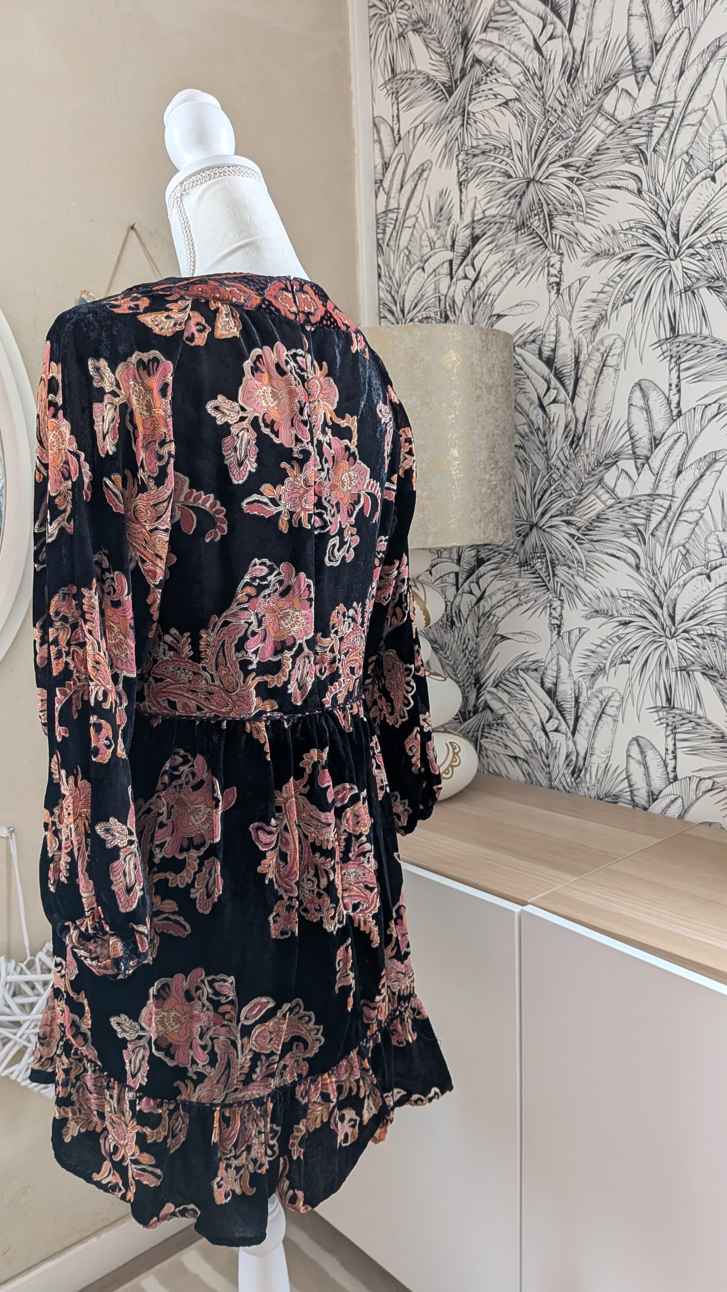Robe velours bohème chic - Zara - 36