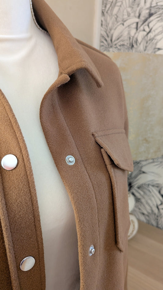 Veste surchemise chocolat - Only - 34