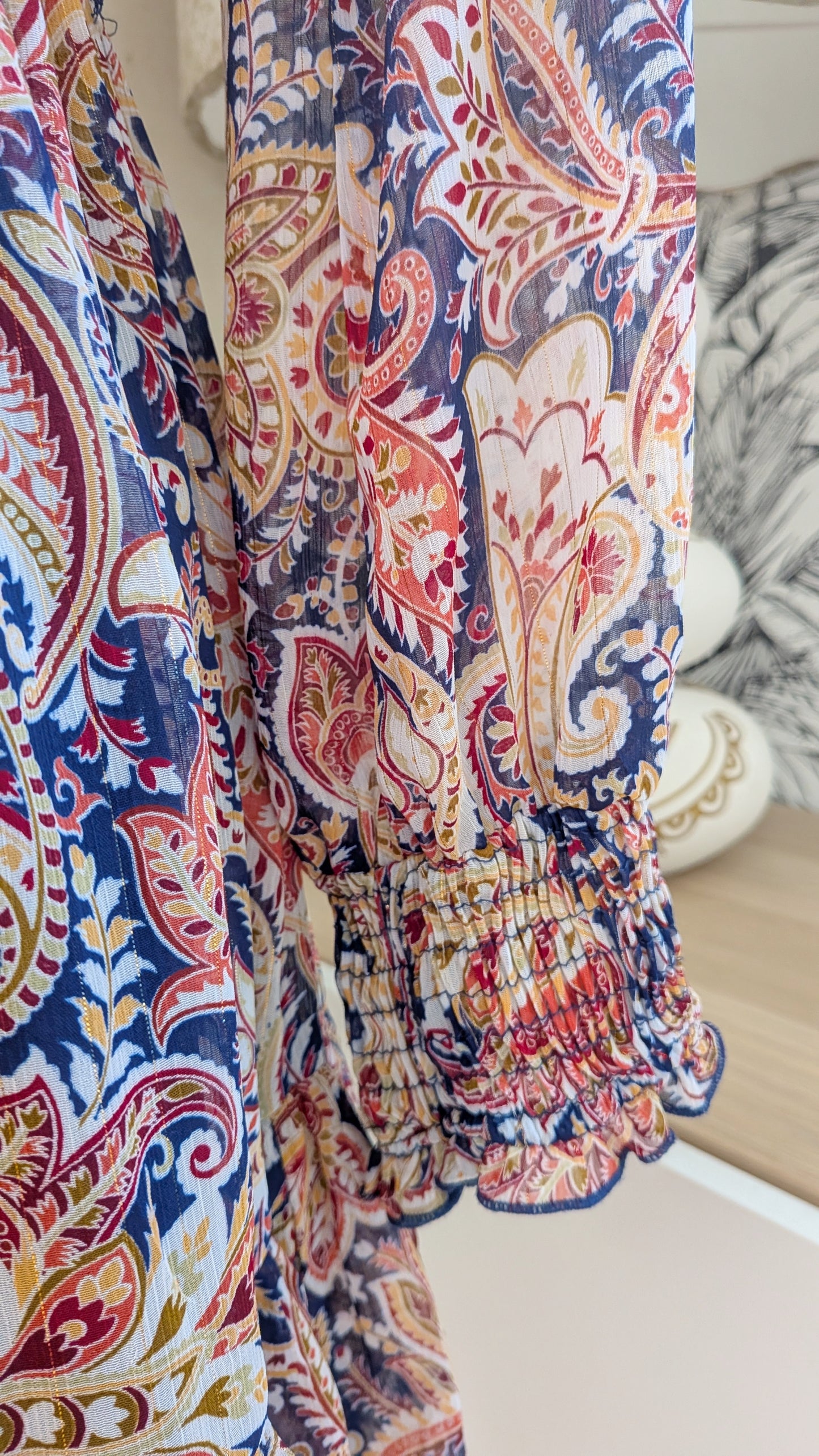 Robe smokée imprimée - Zara - 36