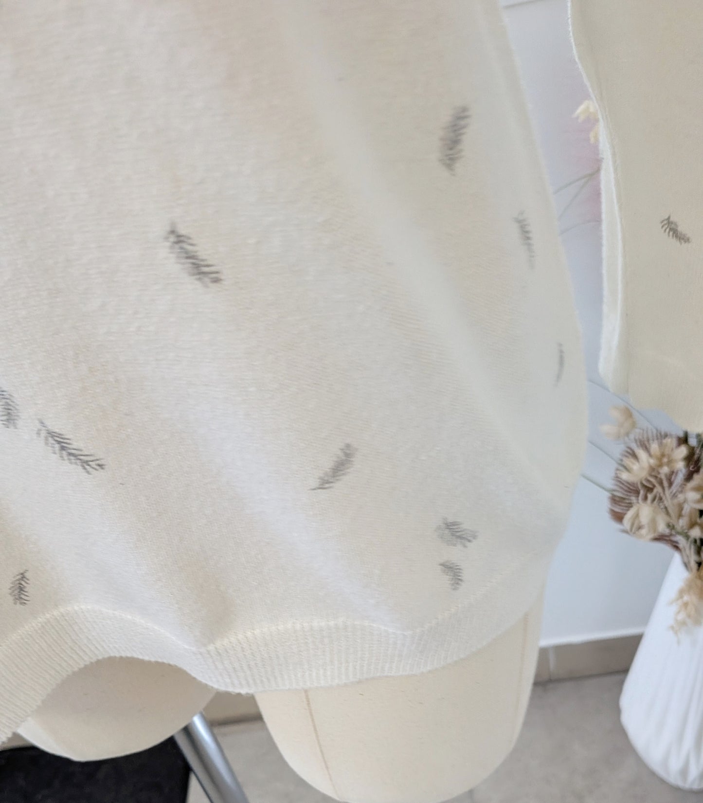 Pull blanc plumes - Cache cache - 40